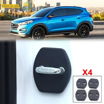 

4pcs For Hyundai Tucson 2016 - 2019 Door Lock Catch Cover Buckle Stopper Arm Checker Protector Decoration Case Cap Anti Rust