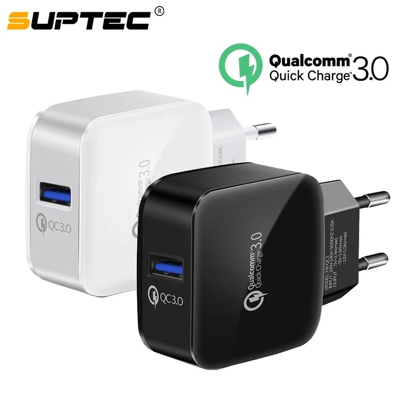 SUPTEC 18 Вт телефон USB зарядное устройство Быстрая зарядка 3,0 Быстрая зарядка для мобильных телефонов USB адаптер для iPhone samsung s8 s9 Xiaomi Mi 8 huawei