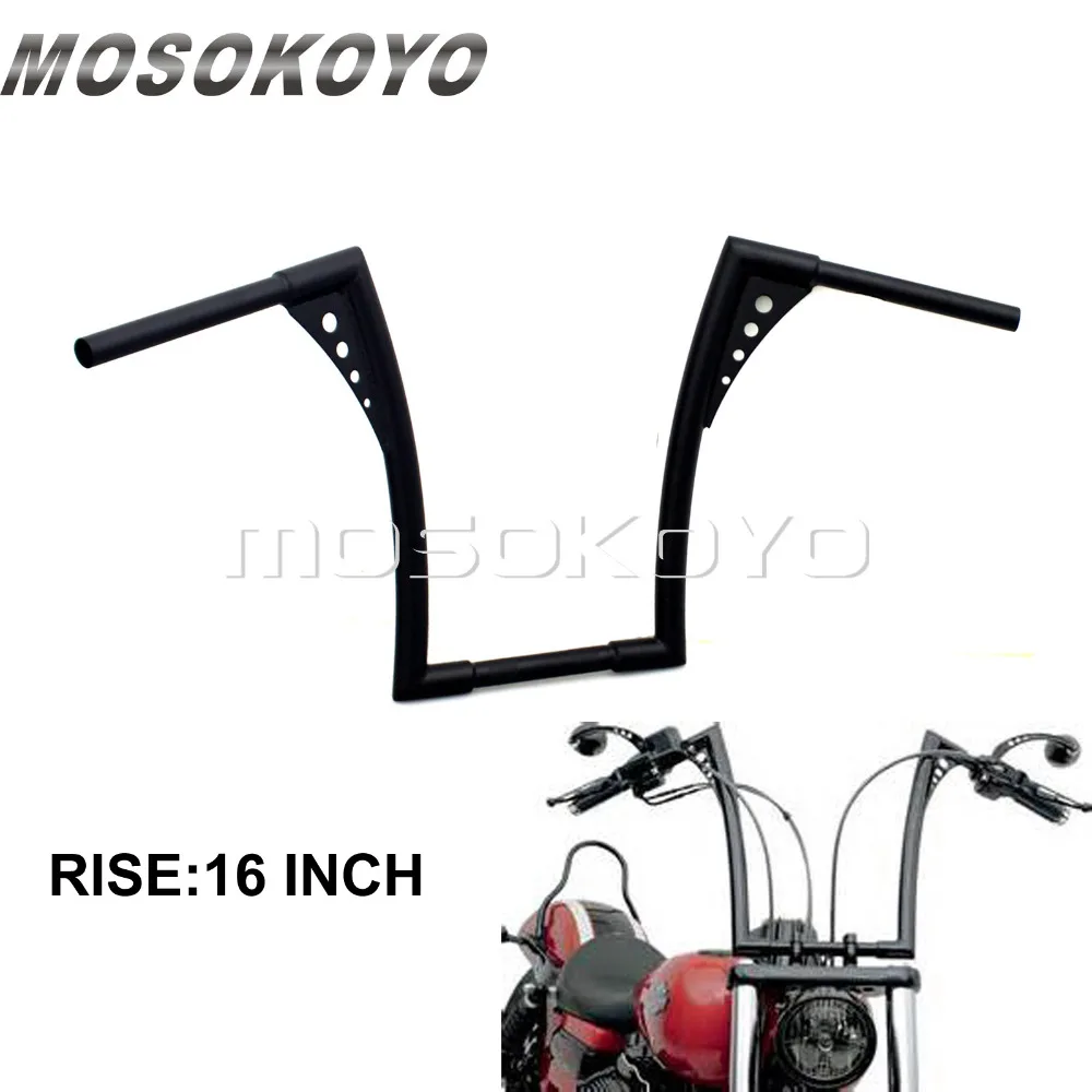 Пользовательские 1" 16" Rise APE вешалка Рули 1-1/" Жир Бар 34-1/2" широкая ручка бар для Harley Softail FLST FXST Sportster XL Dyna