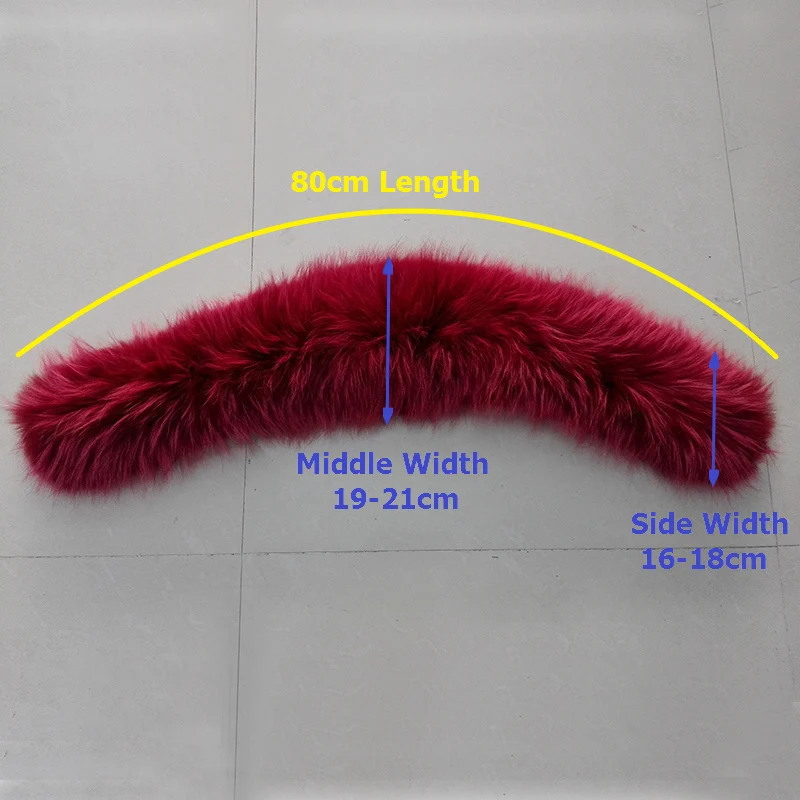 Soperwillton натуральный мех енота воротник зимнее женское пальто с капюшоном шарфы сплошной цвет мех енота шеи шарфы красный#1