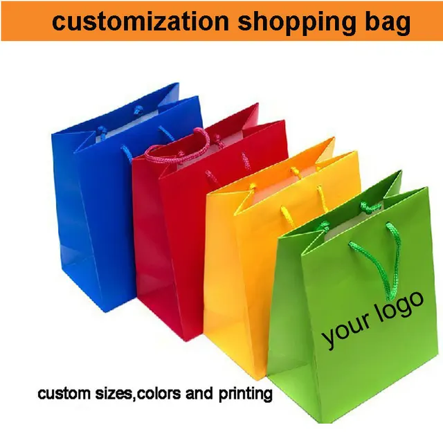 500pcs 50 60 Shipping Cost Custom Paper Bag Logo Print Your 500pcs 50 60 Shipping Cost Custom Paper Bag Logo Print