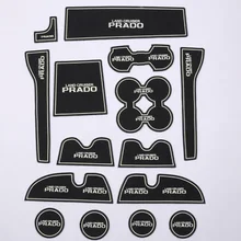 Estilo do carro copo esteira porta antiderrapante tapete interior modificação etiqueta acessórios para land cruiser prado fj150 150 2700 2018 2019