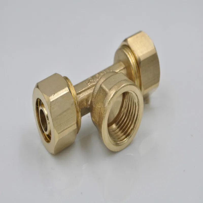 Three way brass joint aluminum plastic pipe brass pipe fittings copper