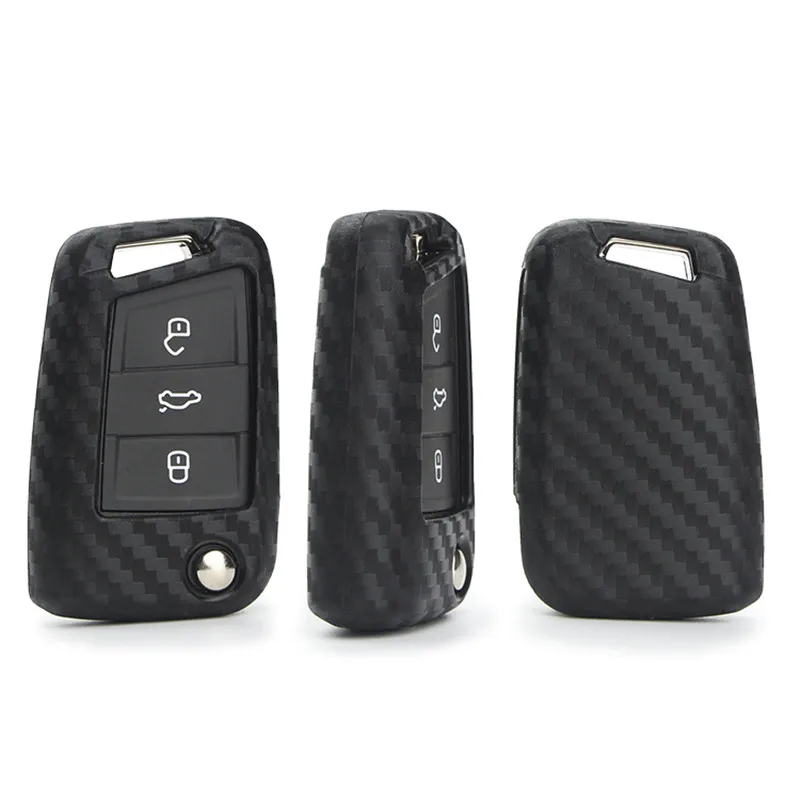 Чехол для ключей Peacekey carbon сумка VW Golf 7 MK7 Skoda Octavia A7 новый брелок Polo|car key case cover|key cover