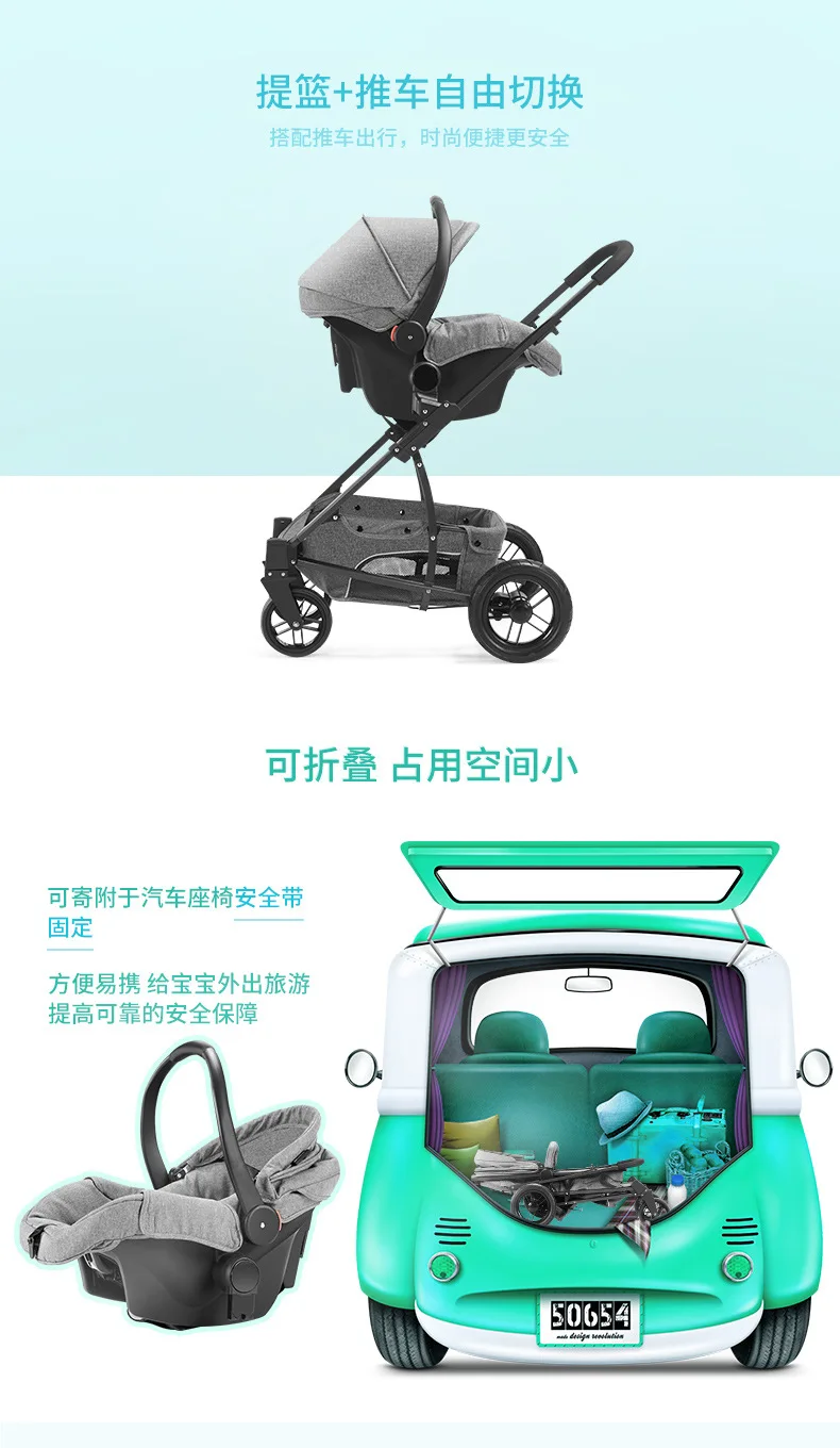 Легкая коляска складная детская коляска квадроцикл двухсторонние коляски для новорожденных Лидер продаж прогулочная коляска детское автомобильное детская коляска по доступной цене