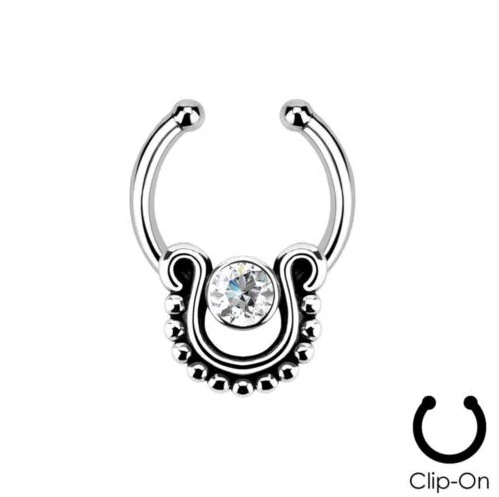 

Ear Plugs Promotion Trendy Plant Fake Piercing 12 Pcs 2015 New Fake Nose Ring Clip On Septum For Clicker Non Piercing Hoop Cz
