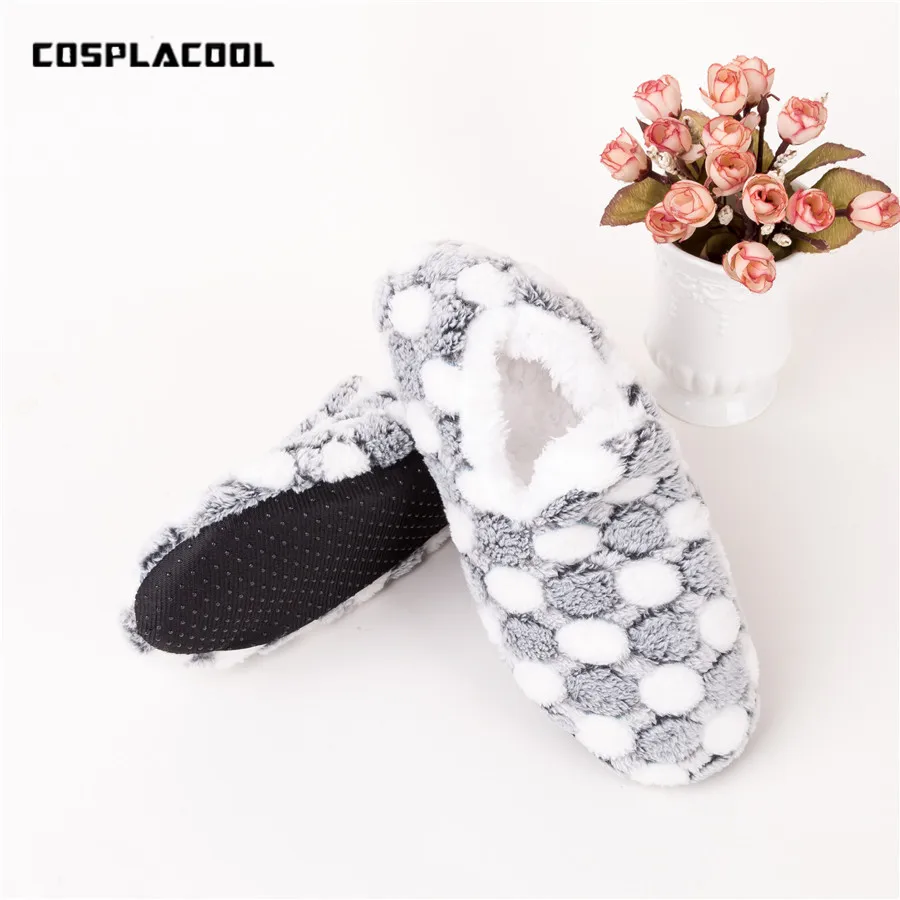 

[COSPLACOOL]Women Home Thick Warm Meias Round Dot Design Soft Shoe Non-slip Floor Socks Calcetines High Quality Sleeping Socks