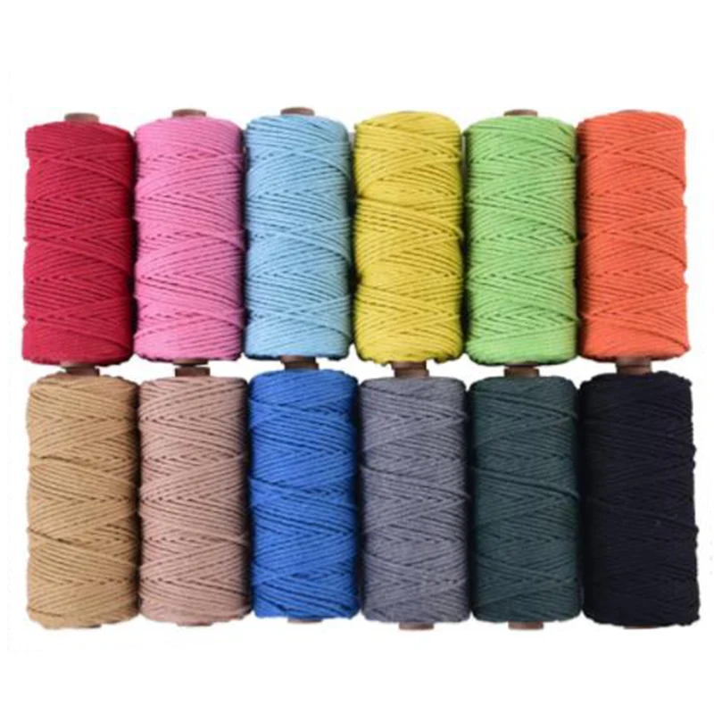 

High Quality 1 Roll 100m Natural Cotton String Bakers Twine String Cord Rope Rustic Country Craft Macrame Artisan 3mm