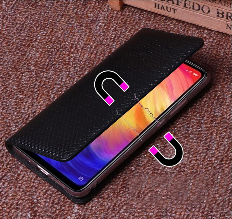 Чехол книжка Nefeilike из натуральной кожи для Xiaomi Redmi Note 7 роскошный кожаный чехол
