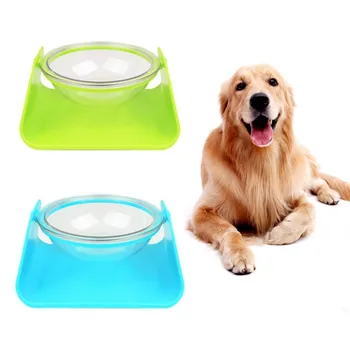 

Plastic Inclined Dog Bowl Pet Feeding Bowls Plastic Spectial Animals Dogs Drinking and Eatings Bowls with Stand Stable