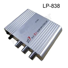 LP-838 Hi-Fi Car Amplifier for Smart phones computers MP3 MP4 DVD players 20WX3RMS Stereo Subwoofer Audio amplifier