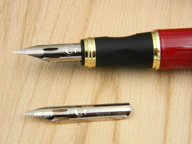 高級 Jinhao 450 万年筆銅版英語書道ボディ浸漬チップサークル