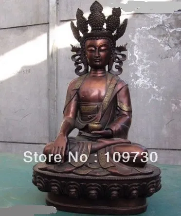 

001023 19 INCH Tibet Pure Red bronze Tantric ACALA DHARMAPALA Bodhisattva Buddha Statue