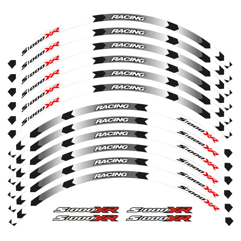 Лидер продаж мотоцикла для BMW колеса отличительные светоотражающие наклейки обода для порогов BMW S1000 XR мотоцикл S1000XR - Цвет: D white