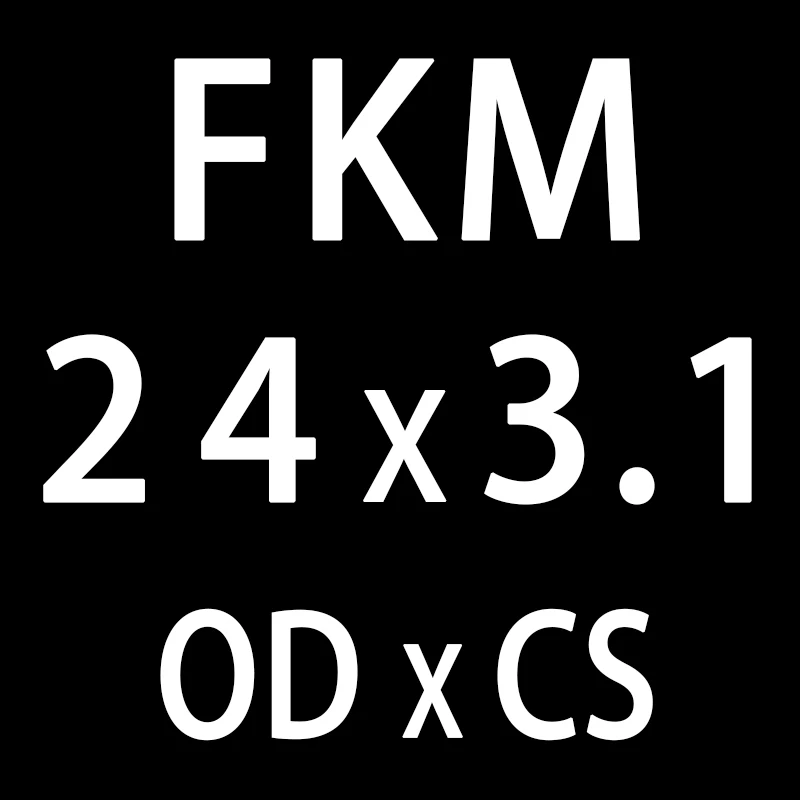 5 шт. фторкаучук кольцо черный FKM уплотнительное кольцо CS: 3,1 мм OD21/22/23/24/25/26/27/28/29/30 мм резиновое уплотнительное кольцо масло для уплотнения кольцевая прокладка - Цвет: OD24mm