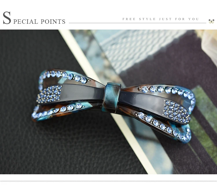 Mulheres headwear grande strass presilhas de cabelo