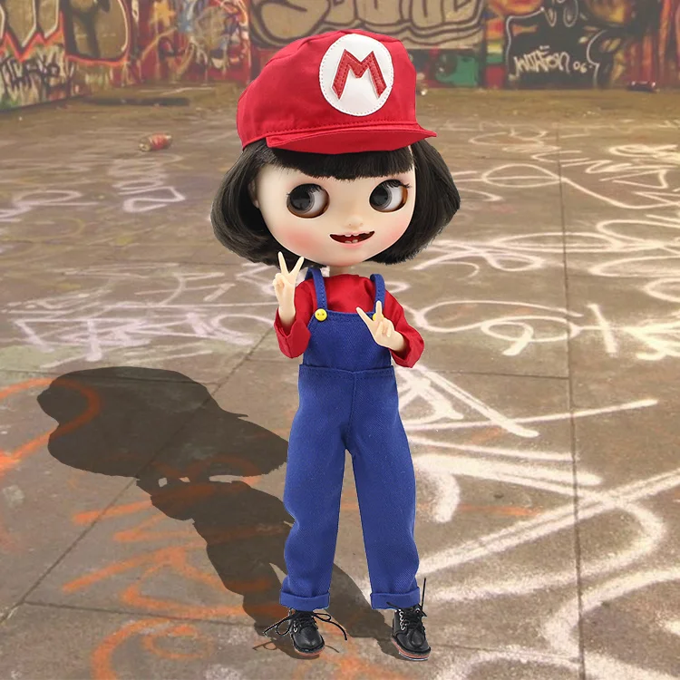 Neo Blythe Doll Super Mario Jumpsuit 4