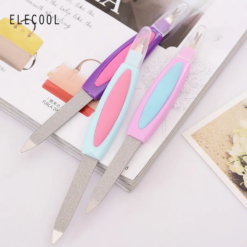 

1pcs 2 in 1 Pro Multifunction Nail File Stainless Steel Scrub For Dead Skin Removal Shovel Nail Art Beauty Tool coupe ongle