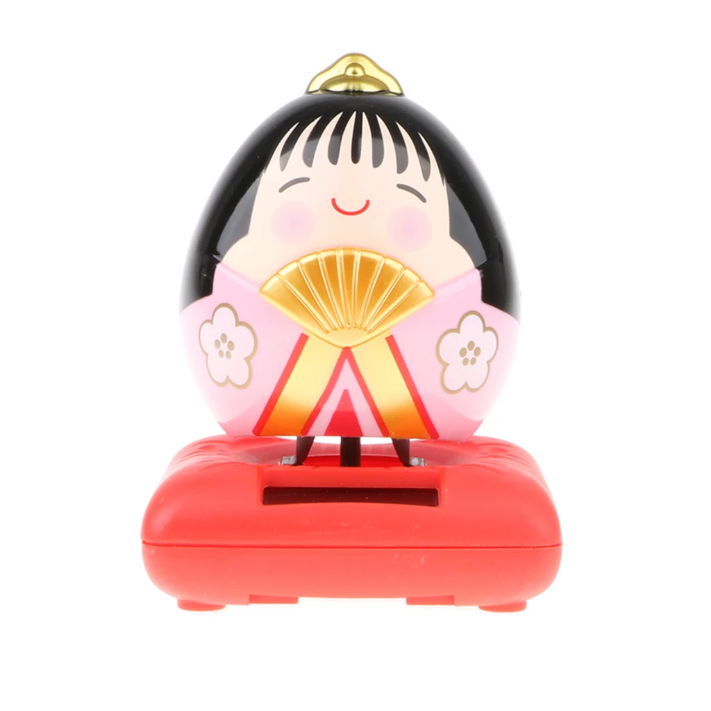 Cute Solar Powered Animated Swing Hands Praying Doll Action Figures Bobbling Toy Auto Car Ornament Home Decoration