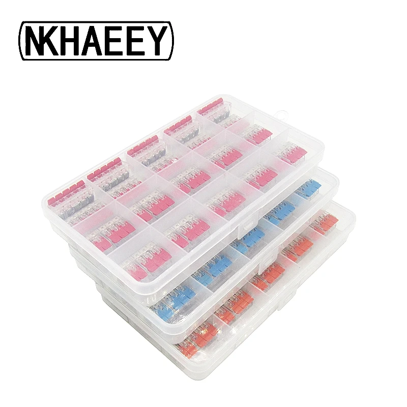 

Free shipping 30PCS/BOX Wago Type PCT Universal Compact Wiring Terminal Block Connectors Terminator Wire Connector AWG 28-12
