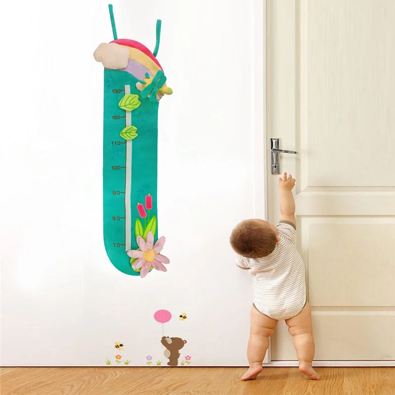 Kids Height Measurement Baby Toy Growth Chart Montessori Toys for Children Size Measuring Ruler Tool Wall Sticker For Room Toy (1)