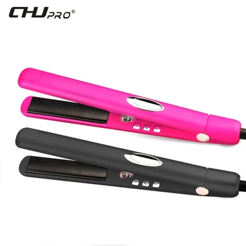 

Hair Straightener Titanium Plates Fast MCH Heater Flat Iron Infarad Electric Straightening Iron LCD Display Styling Tool
