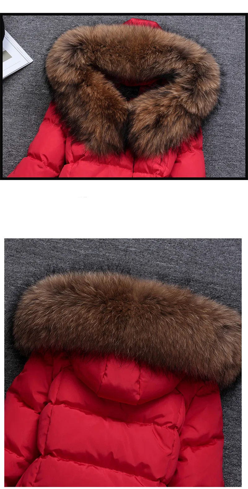 Для женщин зимняя куртка натуральный мех енота меховой воротник с капюшоном Парка на пуху 90% утолщаются Свободный плащ Белое пуховое пальто st372
