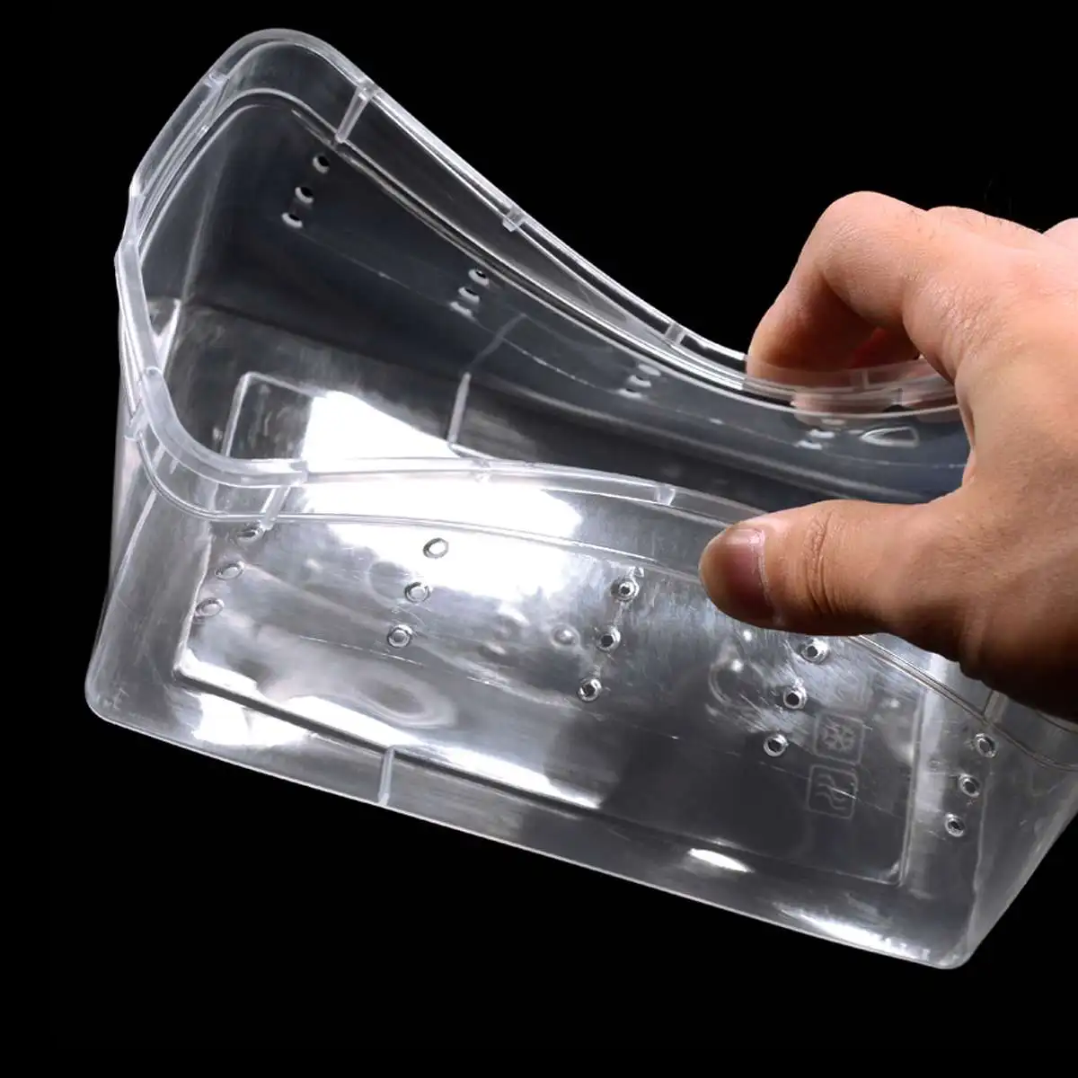 19x12,5x7,5 см Террариум для рептилий прозрачная пластиковая коробка насекомых рептилий транспортная разведение живое питание кормушка