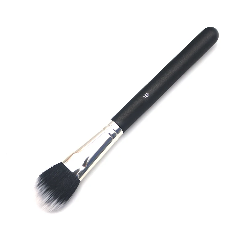 

Proffesional Make up Wood Handle 159 Natural & Synthetic Duo Fibre Round Paddle Shape Face Powder Cream Highlight Blush Brushes