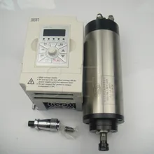 Комплект ЧПУ шпинделя ER11 1.5KW водяного охлаждения мотор шпинделя+ 1.5kw инвертор