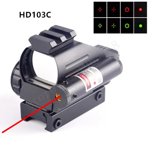 

Hunting Scopes Holographic Reflex Sight Green Red Dot with Dovetail Laser Position Rifle Collimator 22mm Rail Guide