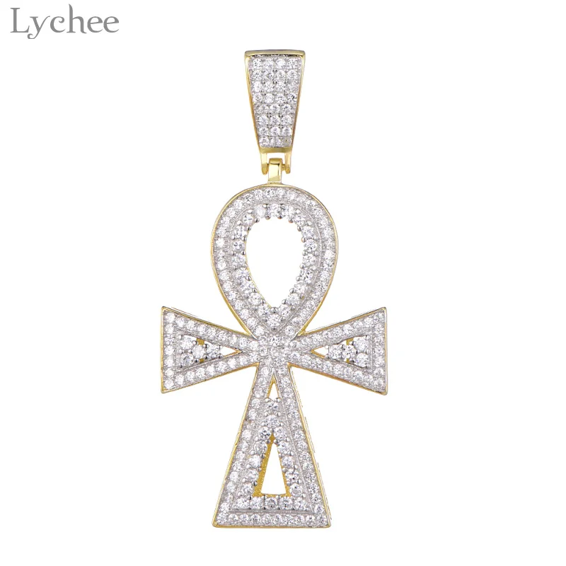

Lychee Trendy Egypt 925 Sterling Silver Pendant Fashion Crystal Hollow Female Necklace Pendant Women Fine Jewelry Gifts