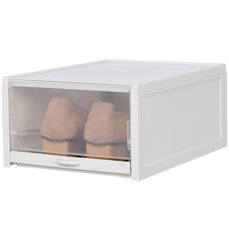 

1Pcs/Set Thickened Flip Shoes Transparent Drawer Case Plastic Shoe Boxes Stackable Box Storage Box Shoe Storage Organizer