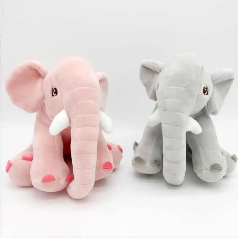 

20cm Simulation Model Animal Elephant Stuffed Toy Good Quality Present Gift Christmas Doll Elephant Xmas Baby