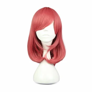 

MCOSER 44cm 17inch Synthetic Hair Short Grils Straight Red Cosplay Wig 100% High Temperature Fiber WIG-560D