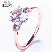 HELON SPECIAL!THREE STONE 2.431ct WHITE TOPAZ ROMANTIC ENGAGEMENT WEDDING FINE RING FOR WOMEN’S JEWELRY RING SOLID 14K ROSE GOLD