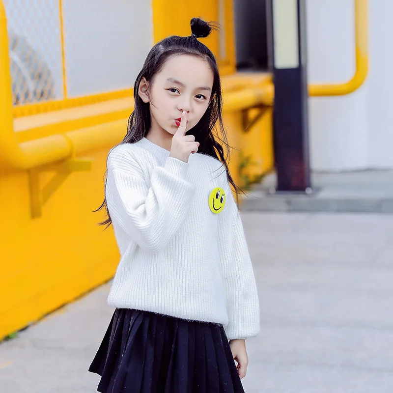 

High Quality Children's Pullover Girls soft Sweater Kids Cashmere Sweater Warm Boys Wool Sweaters Jumper For winter 110-160 cm