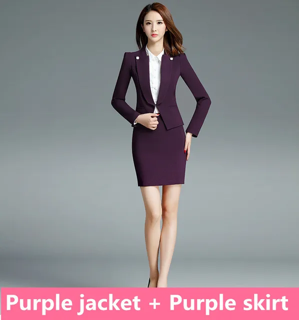 PYJTRL Brand Two Piece Set Pink Office Uniform Designs Women Elegant