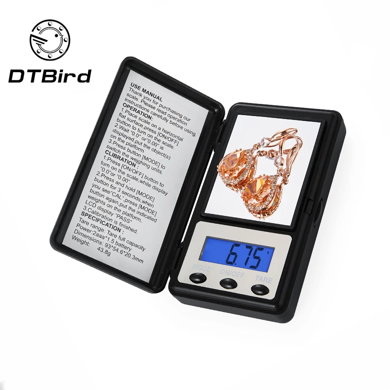 100g/200g/500g x 0 01g/0 1g Мини Карманные электронные весы для Ювелирные изделия из золота
