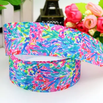

DUWES 1.5'' Free shipping painting colorful printed grosgrain ribbon hairbow headwear party decoration diy wholesale 38mm D514