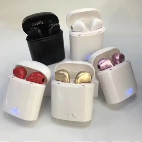 

Free shippiing 7s tws bluetooth earphone Earbud bluetooth wireless earphones headphone with charging box for iphone andriod