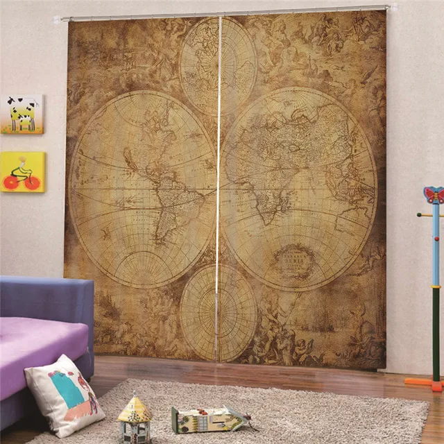 Daylight Ocean Prints 3d Curtain Window Drapes Trendy Blackout