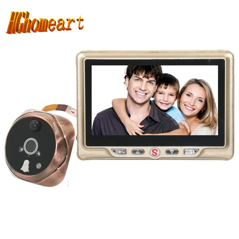HGhomeart The visual doorbell is a 4 3 inch large screen intelligent electronic cat eye photo