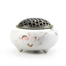 Керамическая курильница, ручная роспись, керамическая Будда, ручная работа, античный ладан, сандаловое дерево, сплав, домашний декор, подарки, 4 часа/2 часа