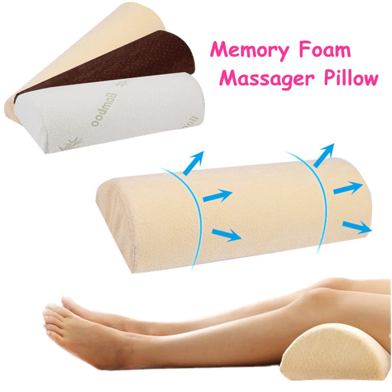 Massager Pillow for Women Knee Leg Pillow Memory Foam Half Moon Bolster Wedge Support Sleeping
