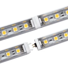2pcs LED Bar Light Fast Connecting Rigid LED Strip 5050 DC12V 50cm/36leds LED Kitchen Light Under Cabinet Closet Sink + PC Cover