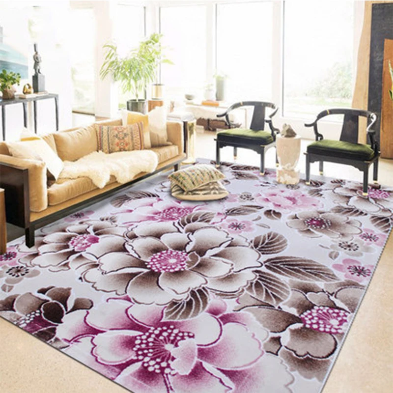 US $999.39 3D Flower Floral Carpets For Living Room Modern Kids Room Tapis Salon Long Kitchen Pink Floor Bedroom Rug Mats Home Decor