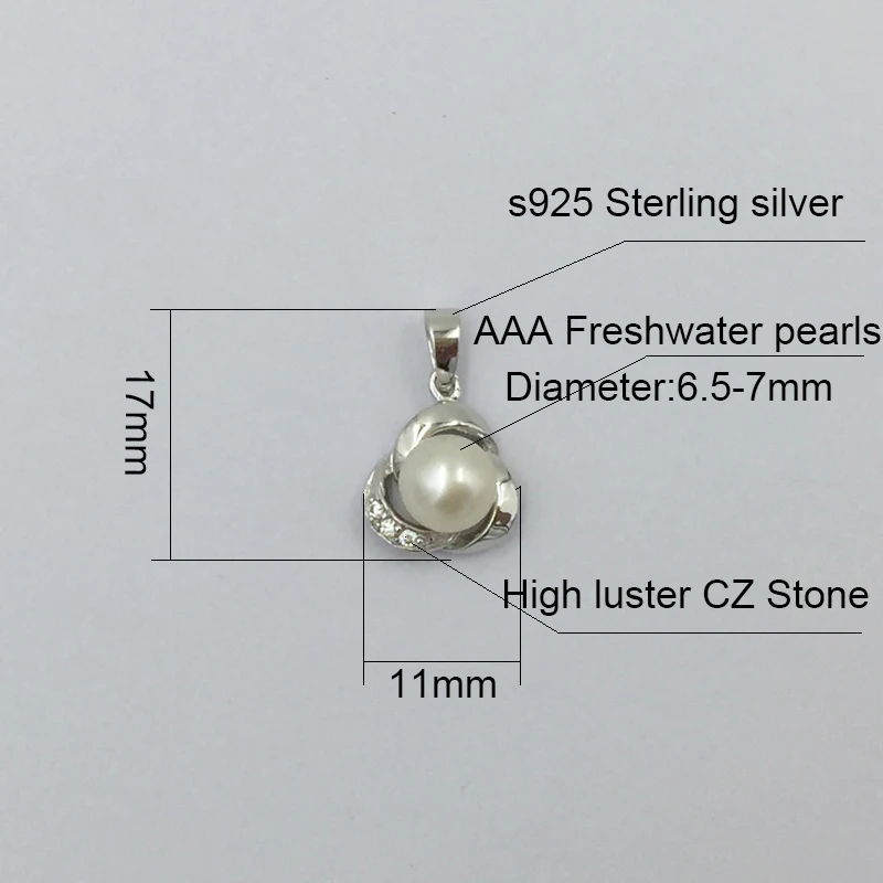 Sinya pearl pendant choker necklace for women girl with 18inch box chain in 925 sterling silver fine jewelry gift for Mom 2017 (6)