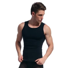 Мужское бесшовное мягкое удобное Корректирующее белье облегающий костюм, Утягивающее нижнее белье, мужской облегающий свитер-жилетка без рукавов NY075