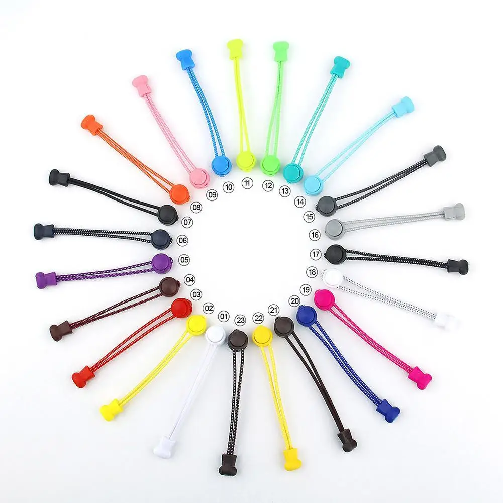 Stretching Lock Lace No Tie Shoe Lace Elastic Lock Lace System Runners Trainer Lock Sports Shoes Laces ShoesStrings